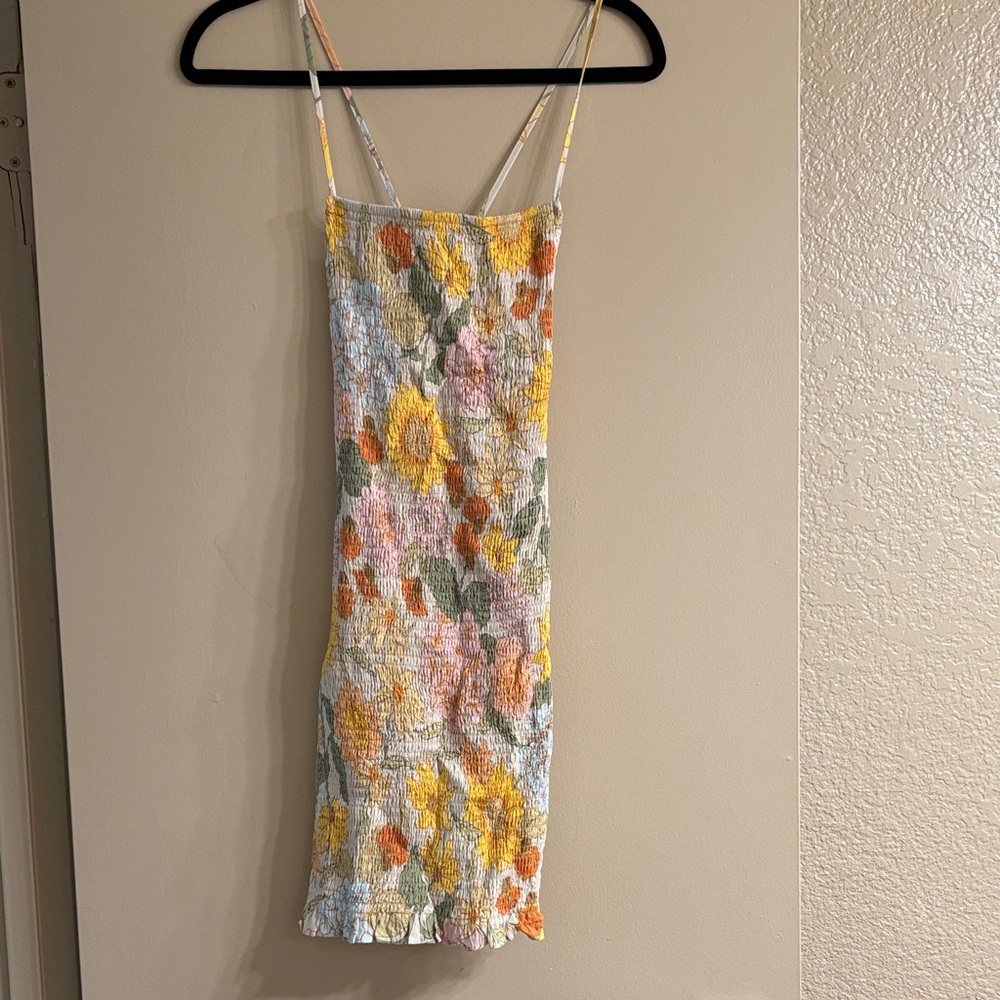 Dress Forum Floral Mini Dress with Spaghetti Straps NWT